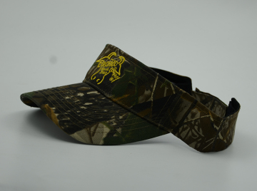 camo curved brim sun visor cap