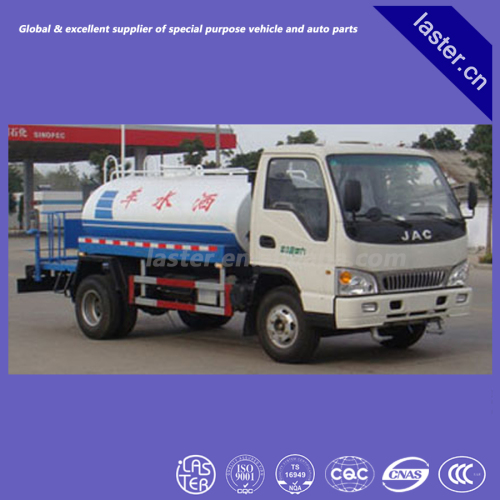 JAC Shuailing hot sale for 4000L watering truck, carbon steel water tank truck, special transportation water truck