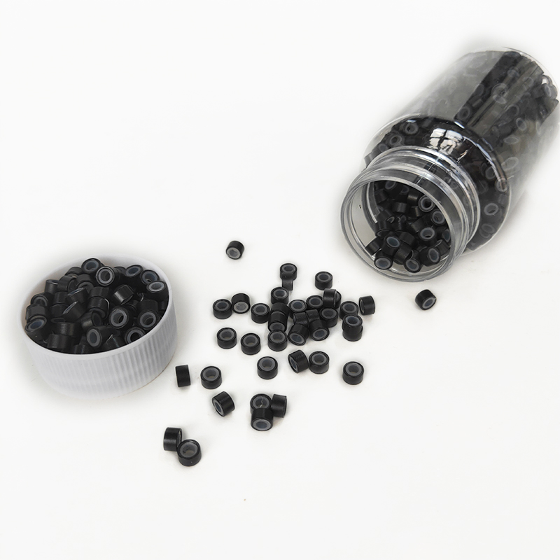 1000pcs Hair Extensions Micro Rings Links Beads i tip Human Hair Extensions Tool 5 mm aluminum silicone beads