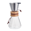 Pour Over Kaffeemaschine mit Bambushülle 600ml