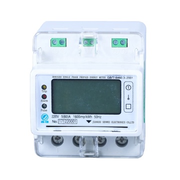 Single-Phase DIN Rail 4P Prepaid Wireless Smart Energy Meter