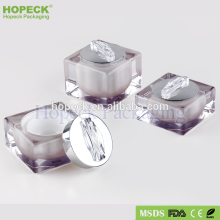 square shape acrylic cream jar 30g 50g
