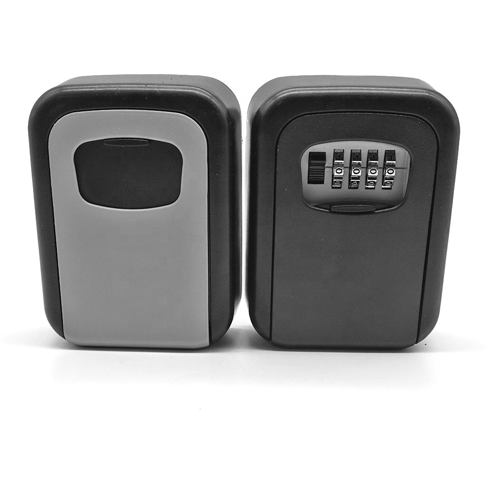 High zinc alloy posscode safe box key lock wall mounted key storage safe box with 4 screws