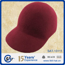 red baseball cap, quality pure wool felt hat