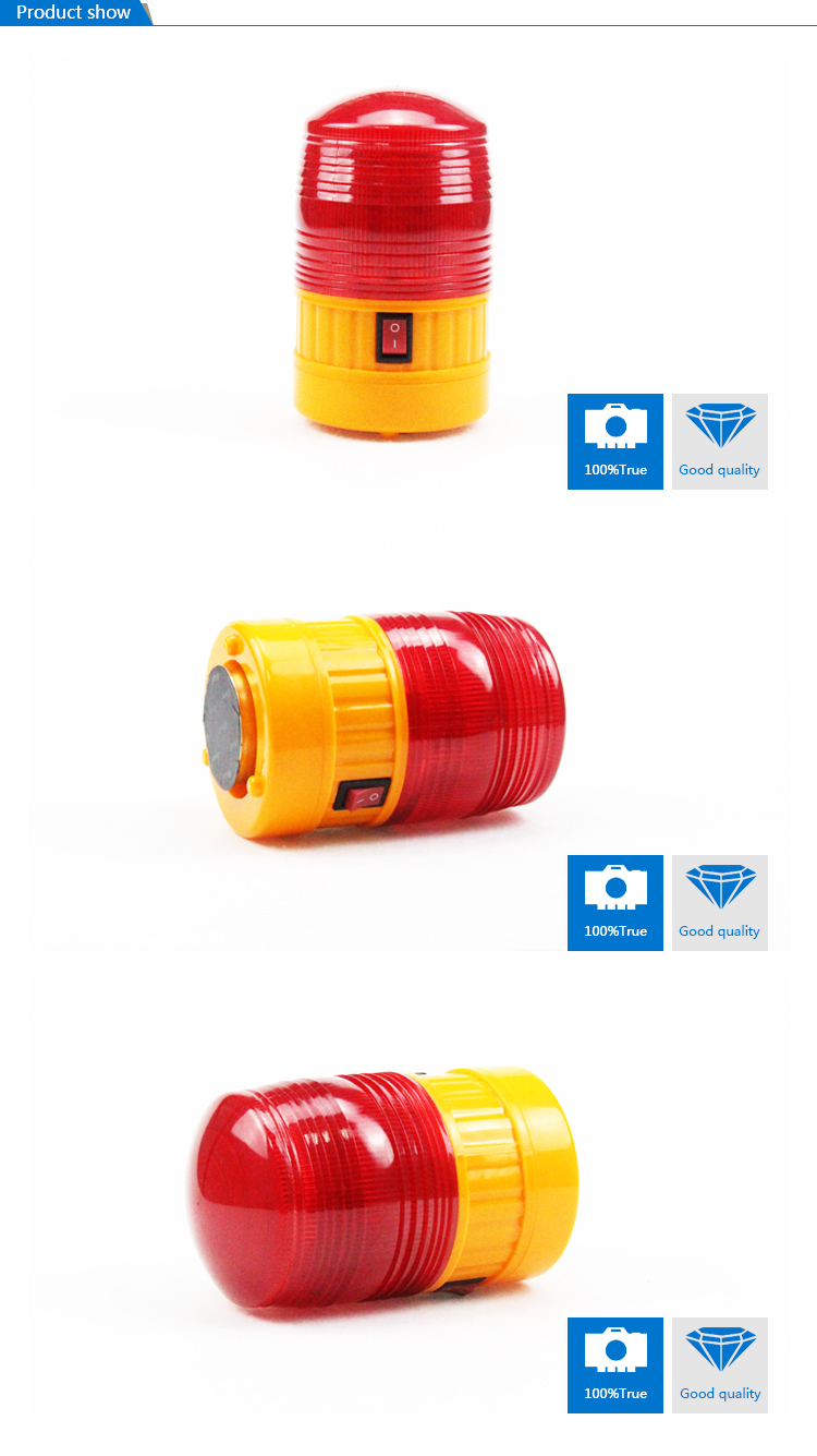 SAIP/SAIPWELL Wholesale LED Round Battery Powered Magnetic Base Strobe Warning Light