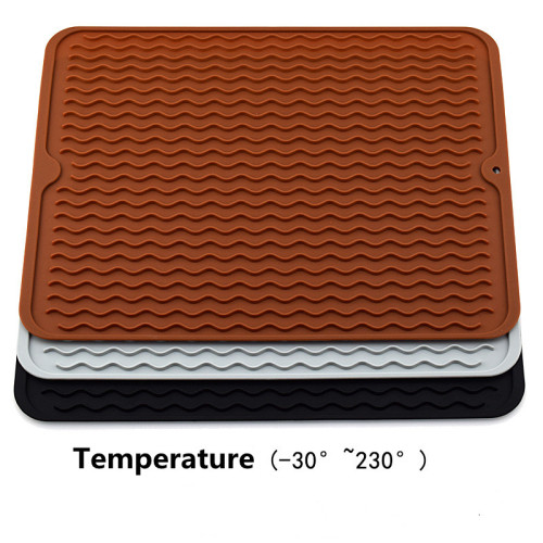 실리콘 접시 건조 패드 부엌 카운터 건조 패드