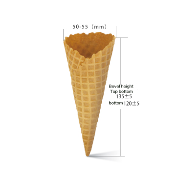 Wafer cone with lace edge