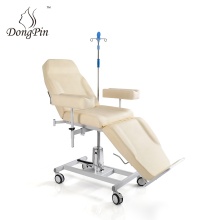 Mobile Dialysis Chair with Lockable Casters for Medical Blood Donation
