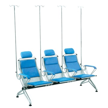 Hospital Waiting Chairs with Hangers - 3 Seat Public Chairs