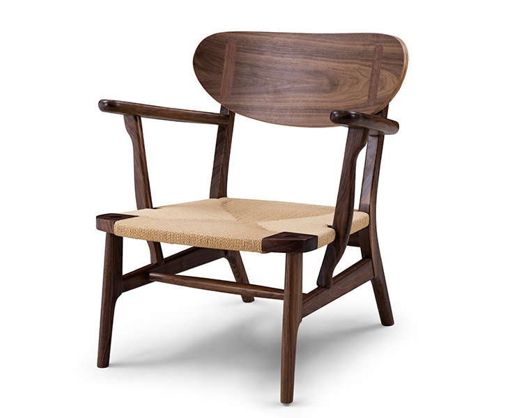 Chaise salon en bois CH22 en bois par Hans Wegner