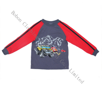 Bobon Faded Glory Boys' Solid V Round Sweater Fashion Pajamas