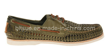 Weave Style Beat Sale Leather Boat Shoes