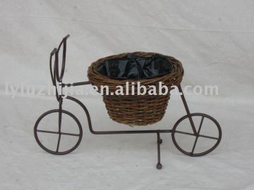 wicker basket with shelf