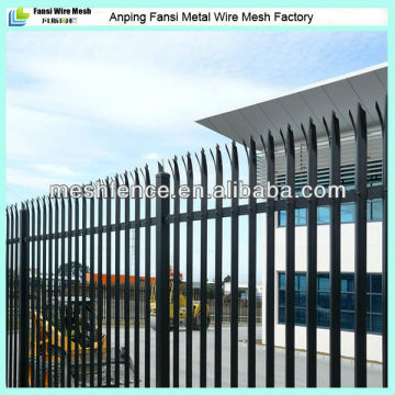 Black powder coating standard steel D section pales palisade