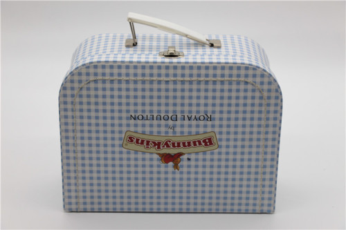 handmade customized paper gift suitcase, paper portable box