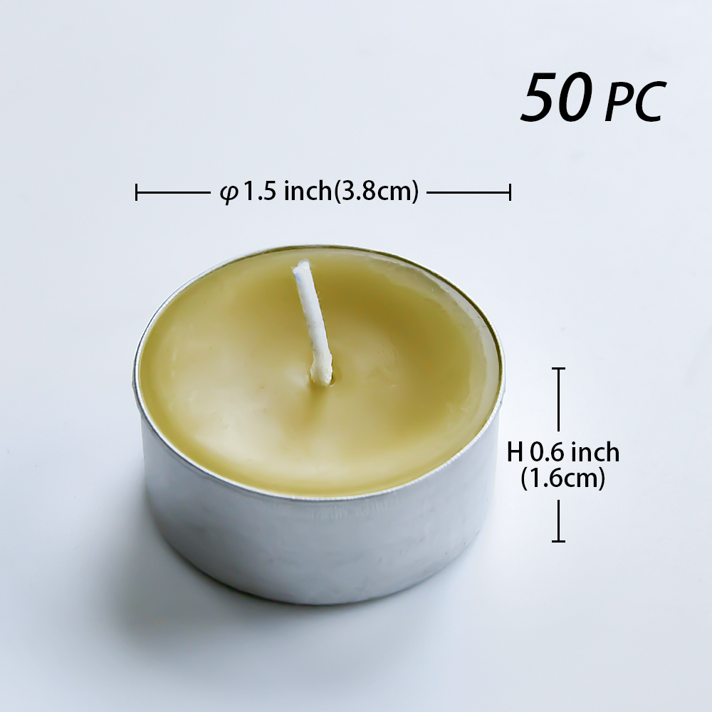 Organic Eco Friendly Beeswax Church Tealight Candles