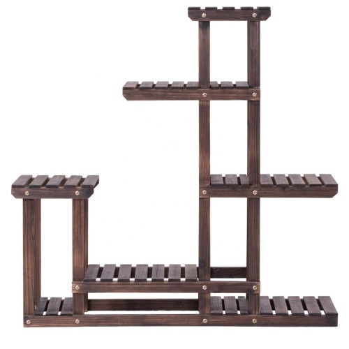 Wood Multi Tiers Shelves Flower Rack Plant Stand