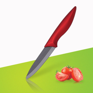 4 Inches Red Handle Ceramic Utility Knife