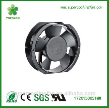 172mm plastic ac cooling fan for machinery chiller or server application