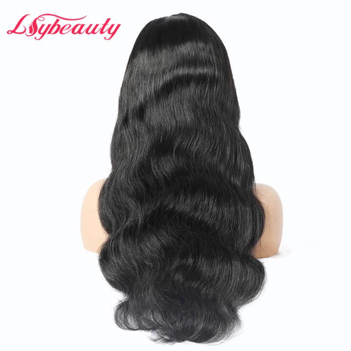 Lsy Beauty Hot Selling Side Part Indian Body Wave U Part Wig With Clips Natural Human Hair Wigs Blended With Natural Hair