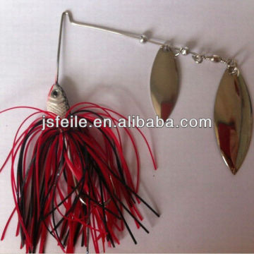 Black lead Spinner Bait metal fishing spinner