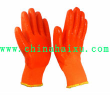 orange PVC coated work glove wholesale