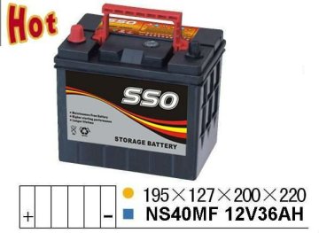 NS40MF 12v 36ah starting battery for auto
