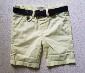 Spring Season Kids' Cotton Shorts with Belt - Cancel/ Surplus Lots/Shipment