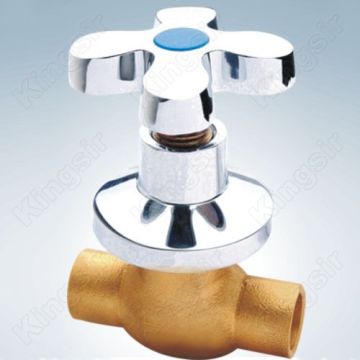 Válvula de chuveiro de bronze com Flange de zinco