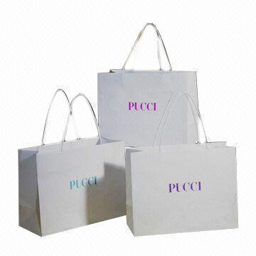 Promotional Tote Bags with Twisted Cord, Ideal for Garment, Shoes, Customized Designs Welcomed