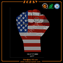strong fist INDEPENDENCE DAY rhinestone design