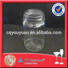 540ml tall empty glass honey jar with screw cap
