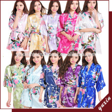 Manufacture Wholesale Girl Satin Bath Robe Women Bathrobe SR004