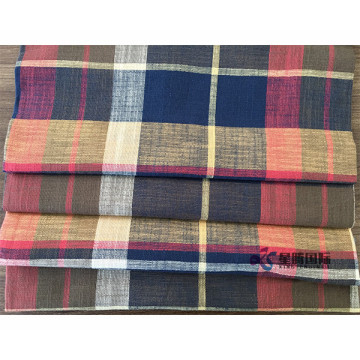 Plaid Bamboo Cotton Blend Fabric For Clothing