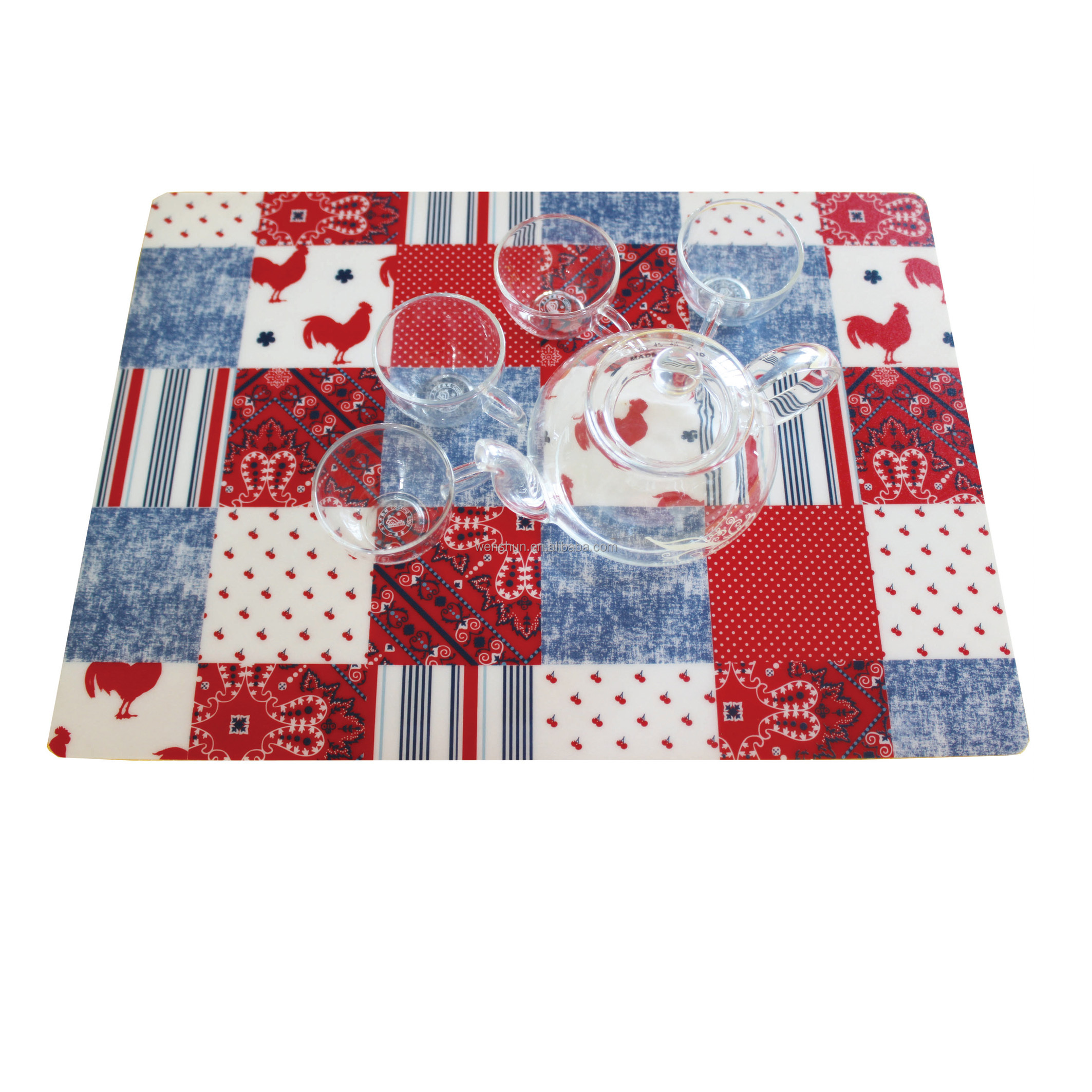 2024 New Design High Quality Non-slip Heat Resistant Food Grade Plastic Placemat for Dining Table