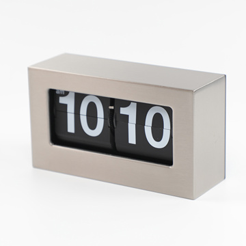 Metal Box Flip Down Clock