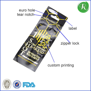 glued patch handle plastic bag hdpe biodegradable plastic bag