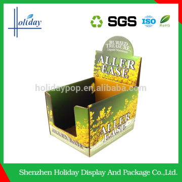 Stable counter compartment cardboard displays