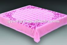 100% polyester printed and carved raschel blanket 5kg