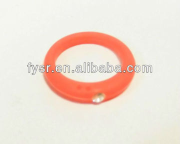 Hot selling silicone crystal rings silicone reinstone rings silicone diamond rings