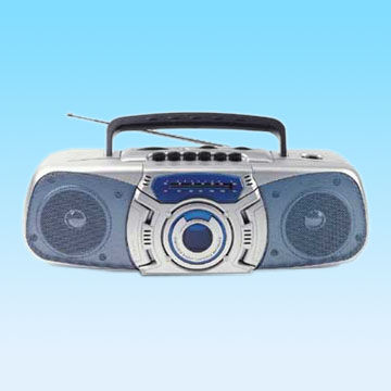 AM/FM Radio Cassette Recorder/Player with Double Speakers