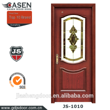 mahogany wood decorative glass door design
