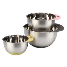 Mixing Bowl Set of 3pcs StainlessSteel for Home