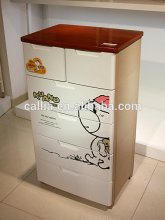 Multifuction plastic cartoon cabinet drawer