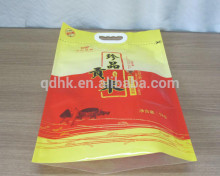 Rice packaging bag with plastic handle