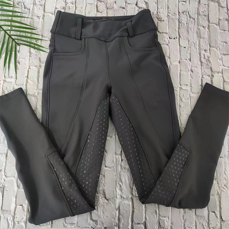 deep gray equestrian breeches