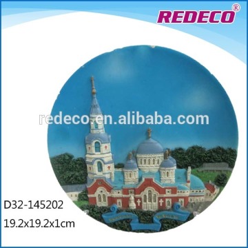 Resin handpainted souvenir plate