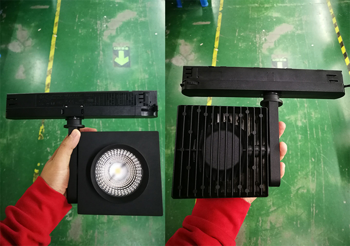 Rubik Series ETL Cob 30W Black White Slim 3 Wires 4 Wires 6 Wires Dali Lights Adjustable Led Track Light Square Spotlight