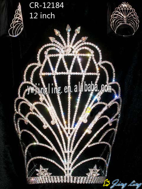 Big size Pageant Crown Diamond Shape