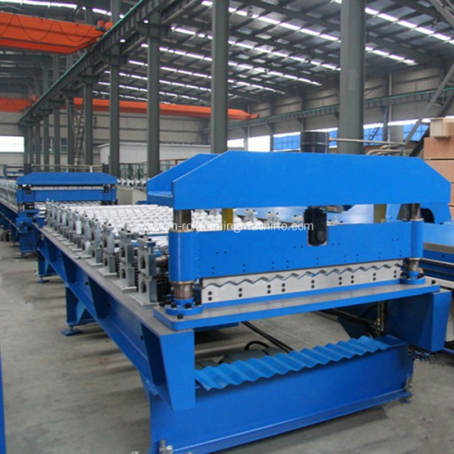 Bergelombang Sheet Metal Roofing Mesin Roll Forming